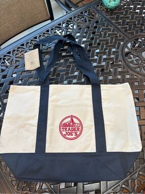 Trader Joe's Canvas Tote Bag in Navy